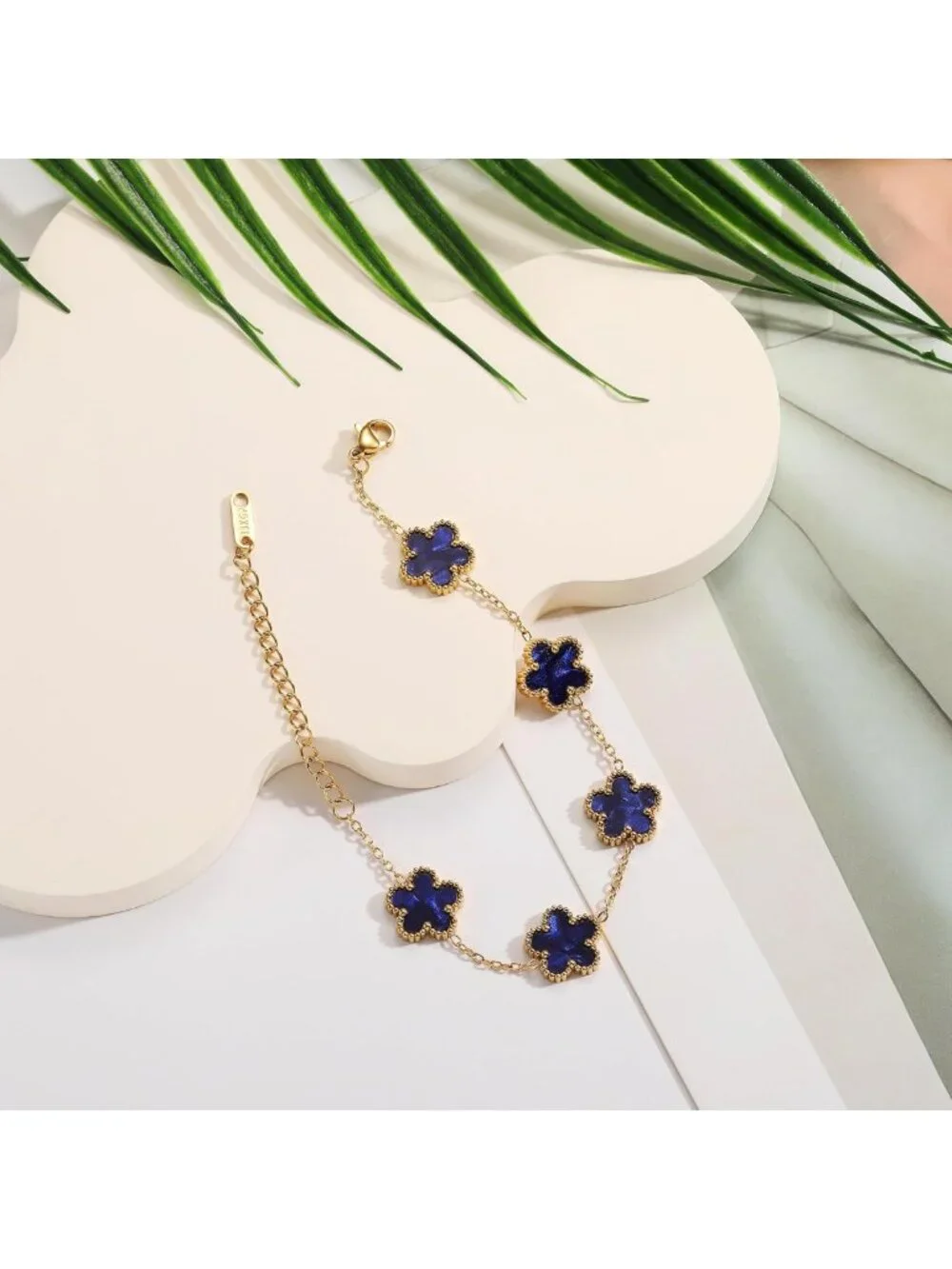 18K Gold Plated Four Leaf Clover Bracelet - Lucky Charm Jewelry Gift for Women